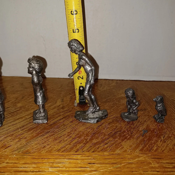 Lot Of 5 Vintage Pewter Figurines. In good condition see pictures for reference - Picture 5 of 9